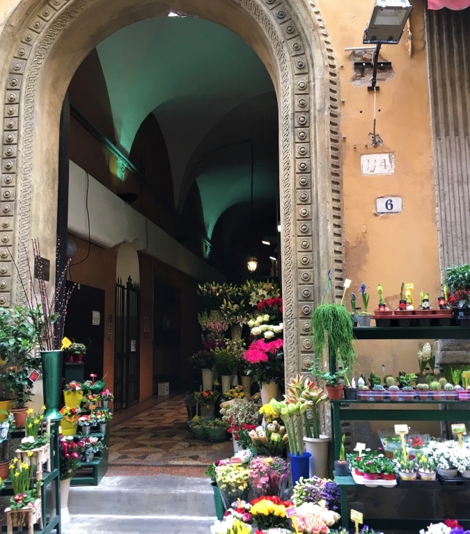flower market bologna italy quadrilatero